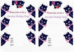 Cat Birthday Invitations Printables Cat Lovers Birthday Invitations Birthday Printable