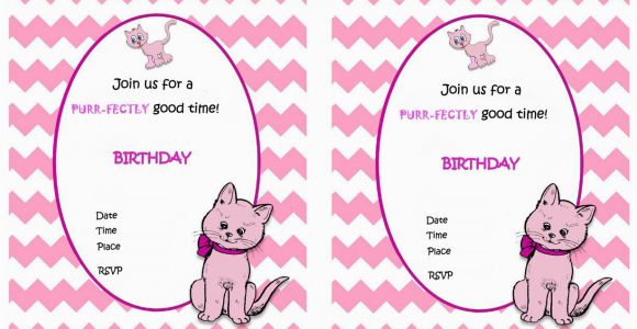 Cat Birthday Invitations Printables Cat Lovers Birthday Invitations Birthday Printable