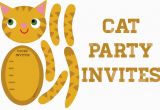 Cat Birthday Invitations Printables Cat themed Party Invitations My Paper Crane
