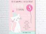 Cat Birthday Invitations Printables Diy Printable Invite are You Kitten Me Right Meow Kitty Cat