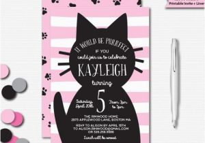 Cat Birthday Invitations Printables Kitty Invitation Cat Invitation Kitten Invitation Kitty