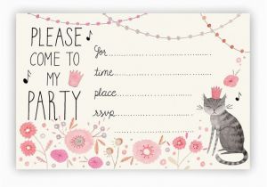 Cat Birthday Invitations Printables Kitty Party Invitation Printable Download My Work