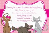 Cat Birthday Invitations Printables Printable Kitty Cat Birthday Invitation Kitten Kitties