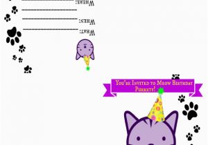 Cat Birthday Invitations Printables Zensible Mama Free Printable Cat themed Birthday Invite Card