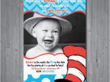 Cat In the Hat 1st Birthday Invitations Dr Seuss Birthday Invitation First Birthday by Abbyreesedesign