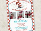 Cat In the Hat Birthday Party Invitations Cat In the Hat Birthday Invitation