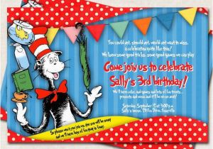 Cat In the Hat Birthday Party Invitations Items Similar to Cat In the Hat Birthday Party Invitation