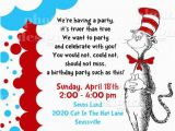 Cat In the Hat First Birthday Invitations Dr Seuss Invitation Template Best Template Collection