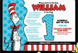 Cat In the Hat First Birthday Invitations Nealon Design Cat In the Hat First Birthday