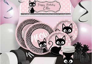 Cat themed Birthday Party Decorations Kitty Cat Diva Personalized Banner Shindigz