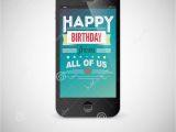 Cell Phone Birthday Cards Birthday Greeting Card On Screen Of Mobile Phone Stock