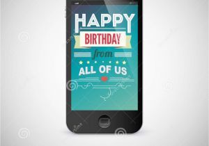 Cell Phone Birthday Cards Birthday Greeting Card On Screen Of Mobile Phone Stock