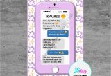 Cell Phone Birthday Invitations Cell Phone Emoji Tween Teen Birthday Invitation Cellphone