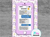 Cell Phone Birthday Invitations Cell Phone Emoji Tween Teen Birthday Invitation Cellphone