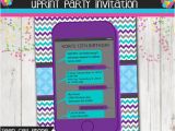 Cell Phone Birthday Invitations Teen Birthday Party Invitation Cell Phone Texting