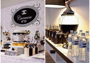 Chanel Birthday Decorations Chanel Inspired 30th Birthday Party