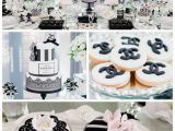 Chanel Birthday Decorations Kara 39 S Party Ideas Chanel Inspired 30th Birthday Party