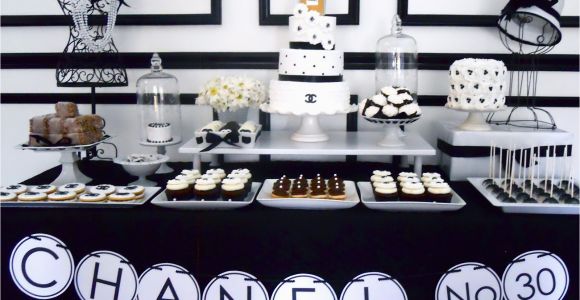 Chanel Birthday Decorations Oh Sugar events Chanel Birthday Party