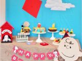 Charlie Brown Birthday Decorations Kara 39 S Party Ideas Peanuts Charlie Brown Birthday Party