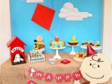 Charlie Brown Birthday Decorations Kara 39 S Party Ideas Peanuts Charlie Brown Birthday Party