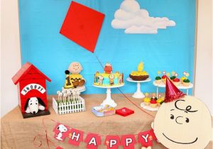 Charlie Brown Birthday Decorations Kara 39 S Party Ideas Peanuts Charlie Brown Birthday Party