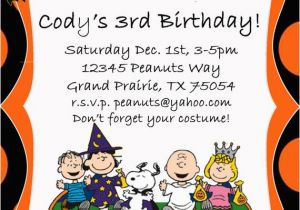 Charlie Brown Birthday Invitations Items Similar to Peanuts Charlie Brown Halloween Party