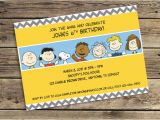 Charlie Brown Birthday Invitations Peanuts Charlie Brown Printable Invitation Downloadable