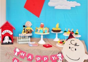 Charlie Brown Birthday Party Decorations Kara 39 S Party Ideas Peanuts Charlie Brown Birthday Party