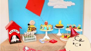 Charlie Brown Birthday Party Decorations Kara 39 S Party Ideas Peanuts Charlie Brown Birthday Party