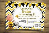 Charlie Brown Birthday Party Invitations Charlie Brown Snoopy Birthday Party Invitation Peanuts