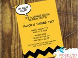 Charlie Brown Birthday Party Invitations Custom Charlie Brown themed Birthday Party Invitations