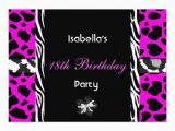 Cheap 18th Birthday Invitations 18th Teen Birthday Party Black White Pink Purple Zazzle