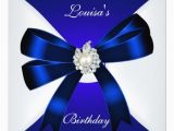 Cheap 18th Birthday Invitations Elegant Birthday Invite Royal Blue Pearl White 18th