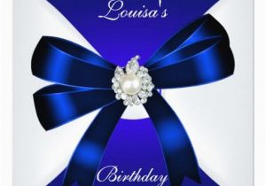 Cheap 18th Birthday Invitations Elegant Birthday Invite Royal Blue Pearl White 18th