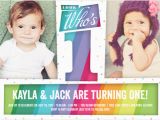 Cheap 1st Birthday Invitations Discount 1st Birthday Invitations for Twins Shutterfly