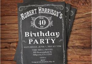 Cheap 40th Birthday Invitations 40th Birthday Invitation for Men by thepaperwingcreation