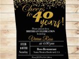 Cheap 40th Birthday Invitations Cheers to 40 Years Birthday Printable Invitation 40th
