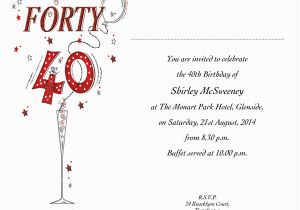 Cheap 40th Birthday Invitations Occasion Card 40 2w 40th Birthday Wedding Invitations