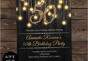 Cheap 50th Birthday Party Invitations Gold 50th Birthday Invitations 50th by Diypartyinvitation