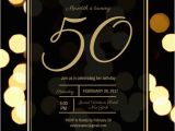 Cheap 50th Birthday Party Invitations Golden 50th Birthday Invitation Templates by Canva