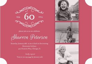 Cheap 60th Birthday Invitations Dusty Rose 60th Birthday Surprise Party Invitation Adult