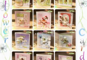 Cheap Birthday Cards In Bulk Free Shipping wholesale Real Flowers Greeting Cards