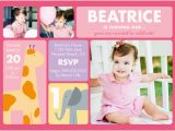 Cheap Custom Birthday Invitations 1st Birthday Invites with Giraffe and Elephant Omg Photos