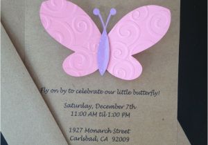 Cheap Custom Birthday Invitations butterfly Invitations Custom Made and Handmade by