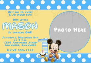 Cheap Mickey Mouse Birthday Invitations Free Printable Baby Mickey Mouse Birthday Invitations