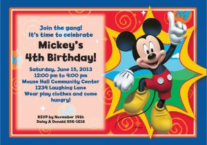 Cheap Mickey Mouse Birthday Invitations Mickey Mouse Personalized Invitation Each Discount