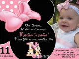 Cheap Minnie Mouse Birthday Invitations First Birthday Invitations Minnie Mouse Cobypic Com