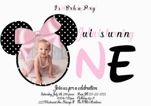 Cheap Minnie Mouse Birthday Invitations Minnie Mouse First Birthday Invitation Minnie Mouse