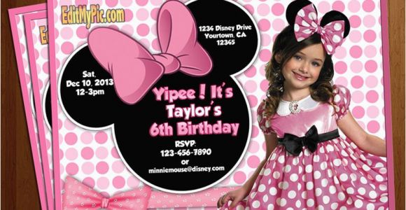 Cheap Minnie Mouse Birthday Invitations Stunning Minnie Mouse Birthday Invitations Templates Looks
