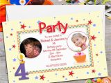 Cheap Personalised Birthday Invitations Colors Cheap Joint Birthday Invitation Cards with Photo